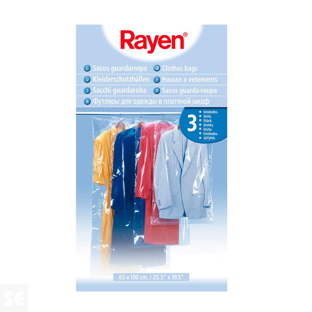 3 Sacos Guardarropa 65x100 cm