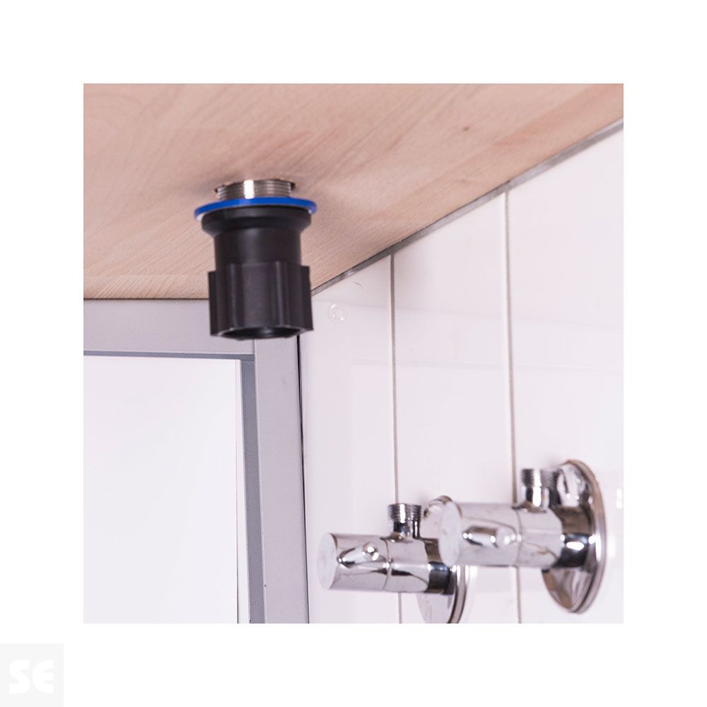 Monomando Grifo Cocina Negro Flexo Silicona 40 cm Alto