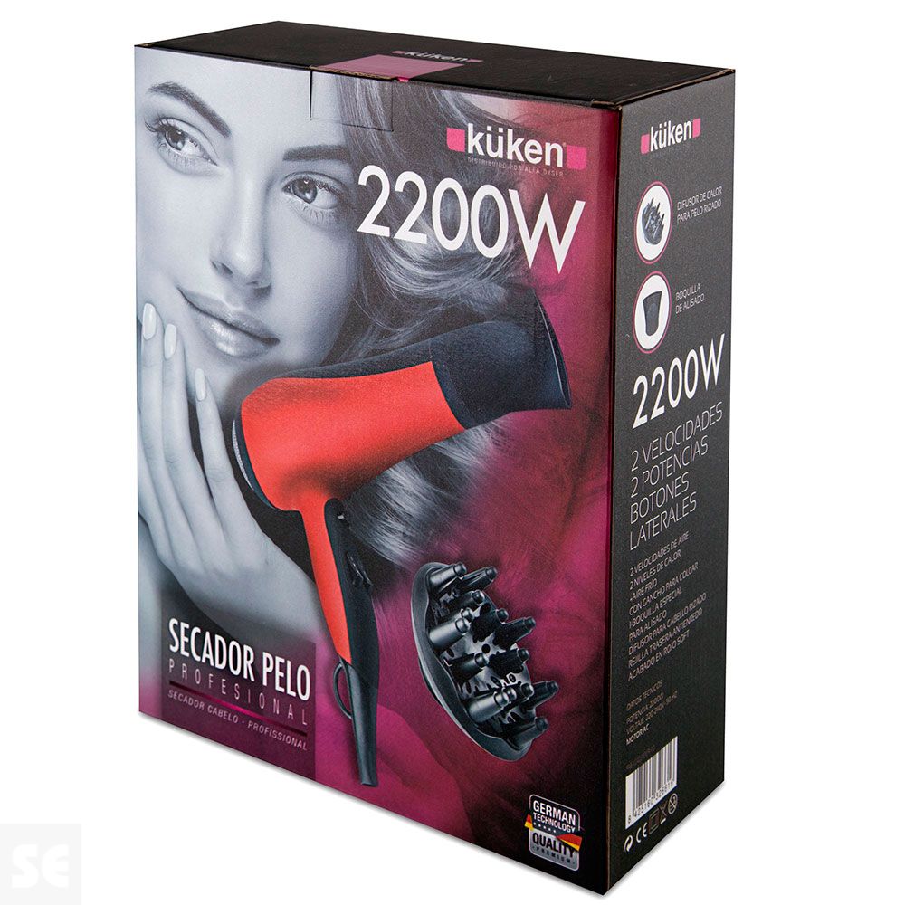 Secador Pelo Iónico Küken 2 Potencias 2200 w
