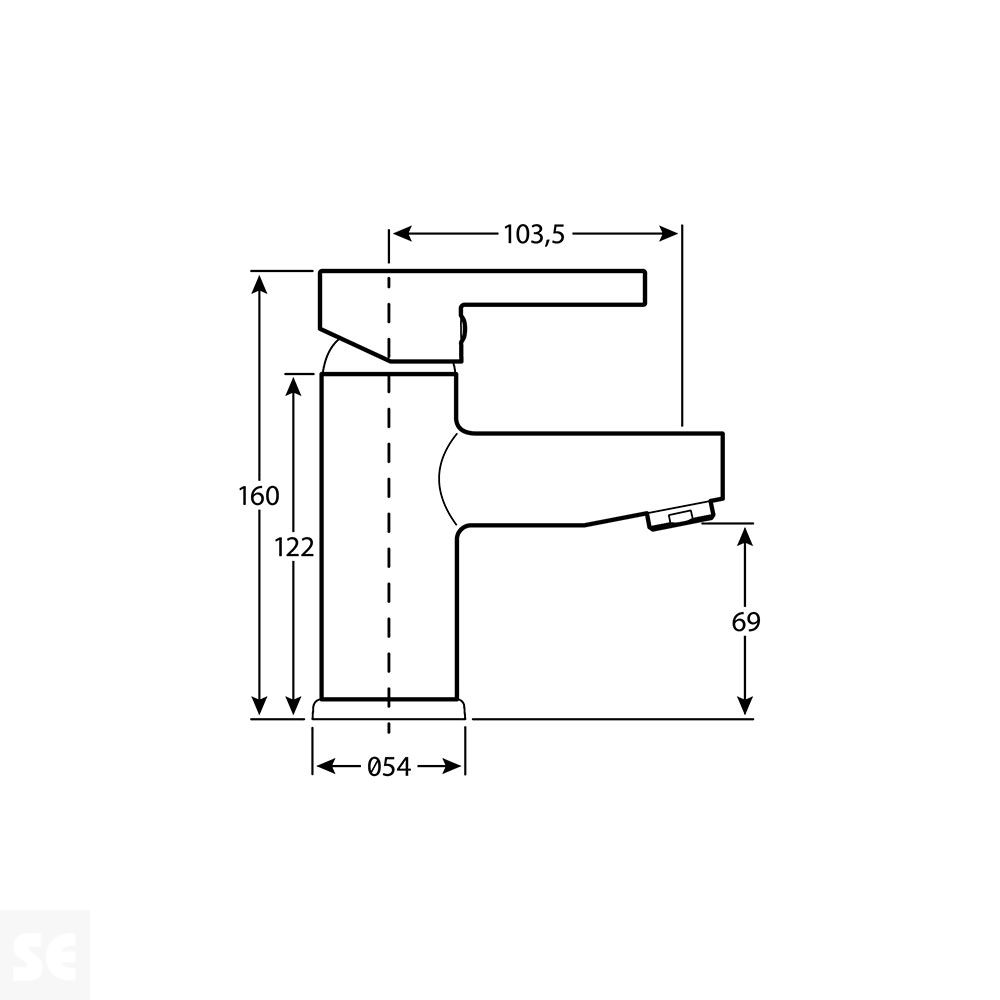 Monomando grifo lavabo Skagen Cromado