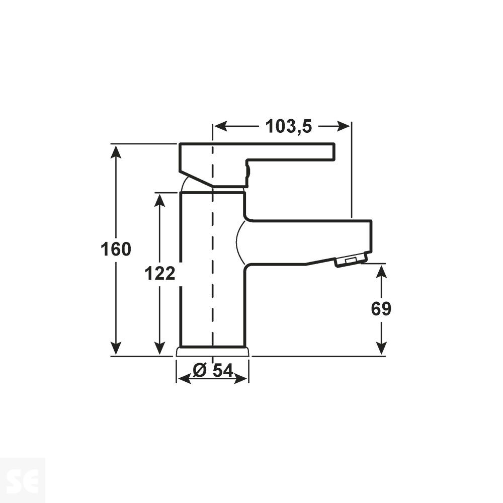 Monomando grifo lavabo Skagen Cromado