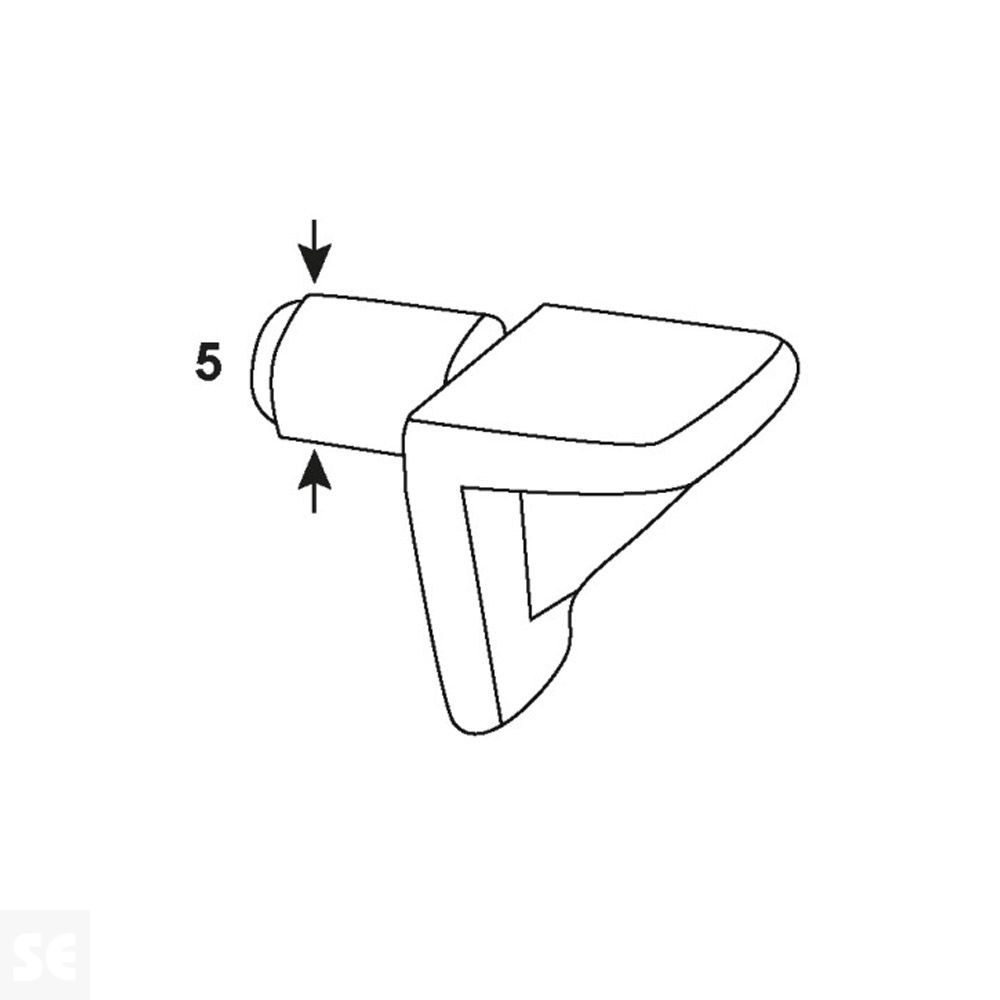 Soporte Estante con Pivote Blanco Ø 5 mm (8 uds.)