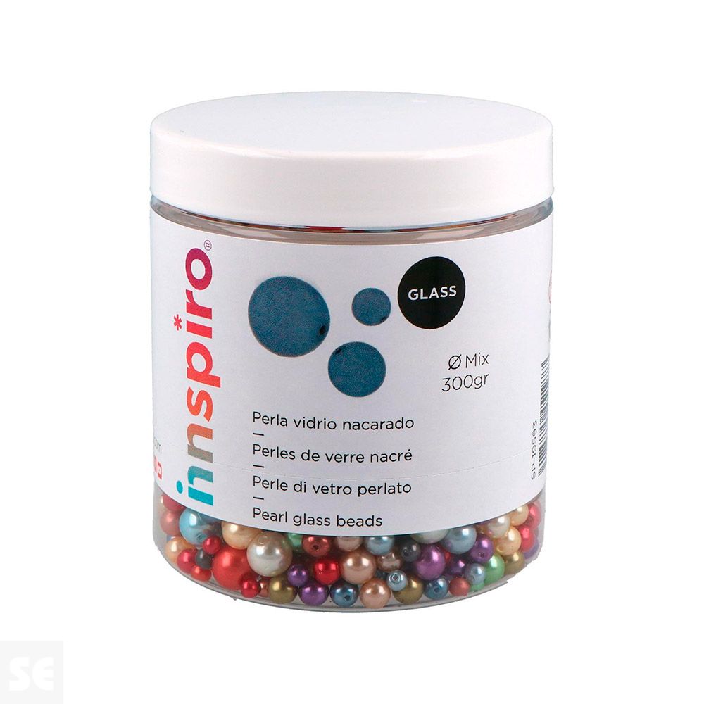 30 Perla Vidrio Lacada Mezcla 3-5-6-8mm 300g