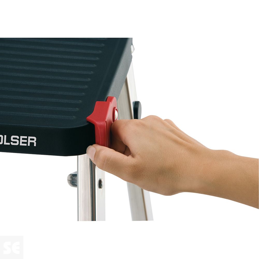 Escalera Taburete M/3 Negro 3 Peldaños