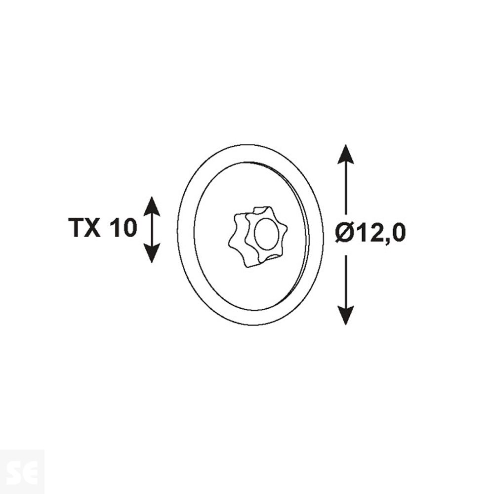 Tapa Plástico Tornillos diámetro 12mm. Tx 10 Blanco (50u.)