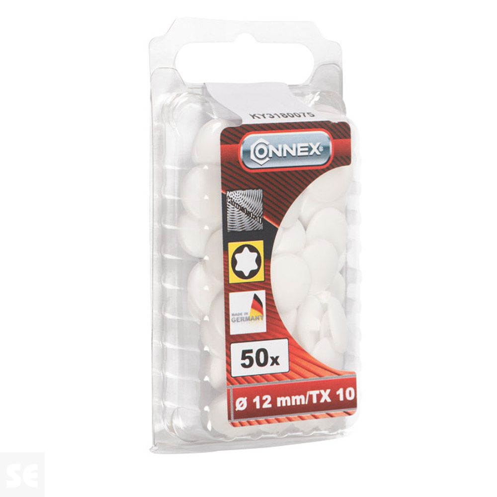 Tapa Plástico Tornillos diámetro 12mm. Tx 10 Blanco (50u.)