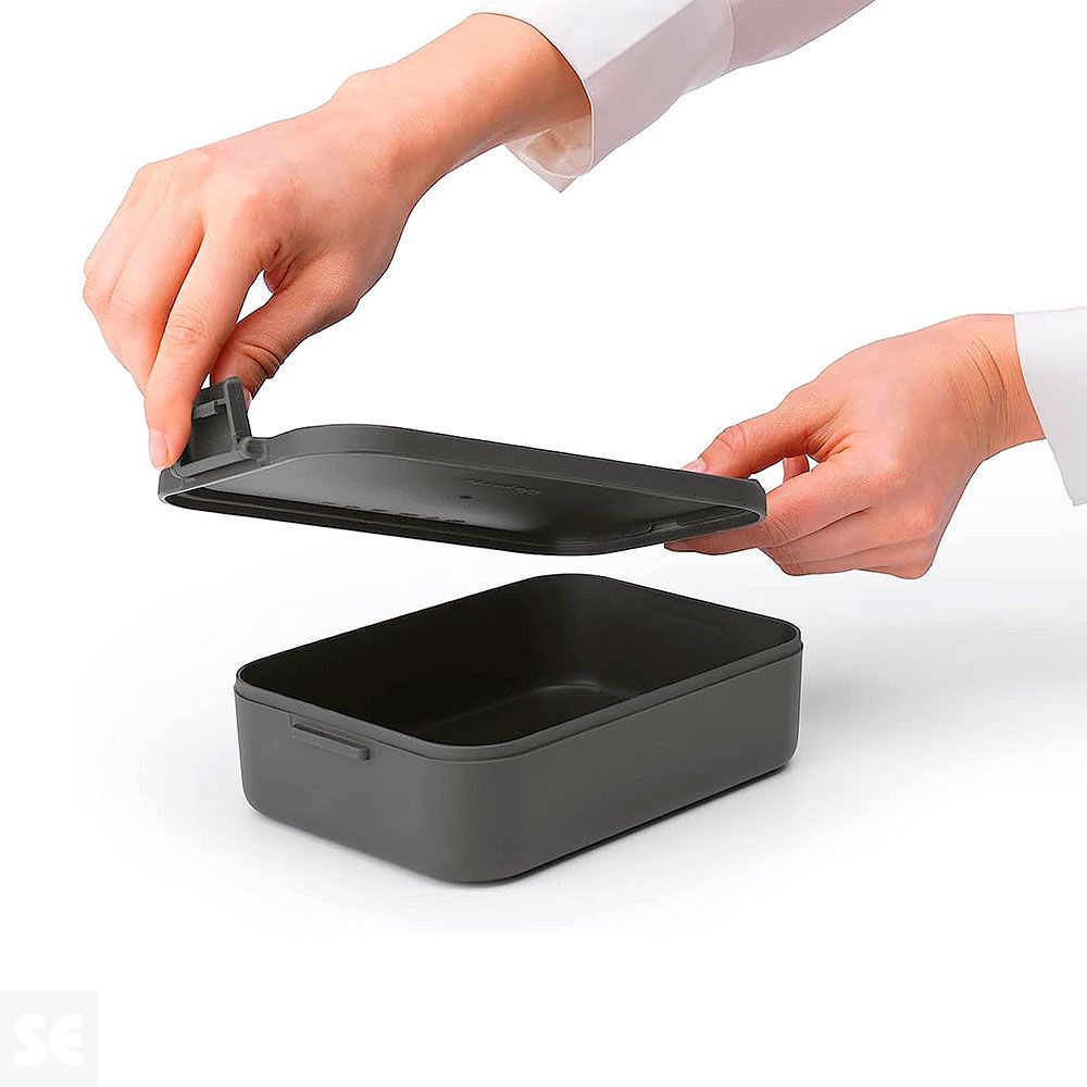 Táper Comida Mediano Dark Grey Plástico