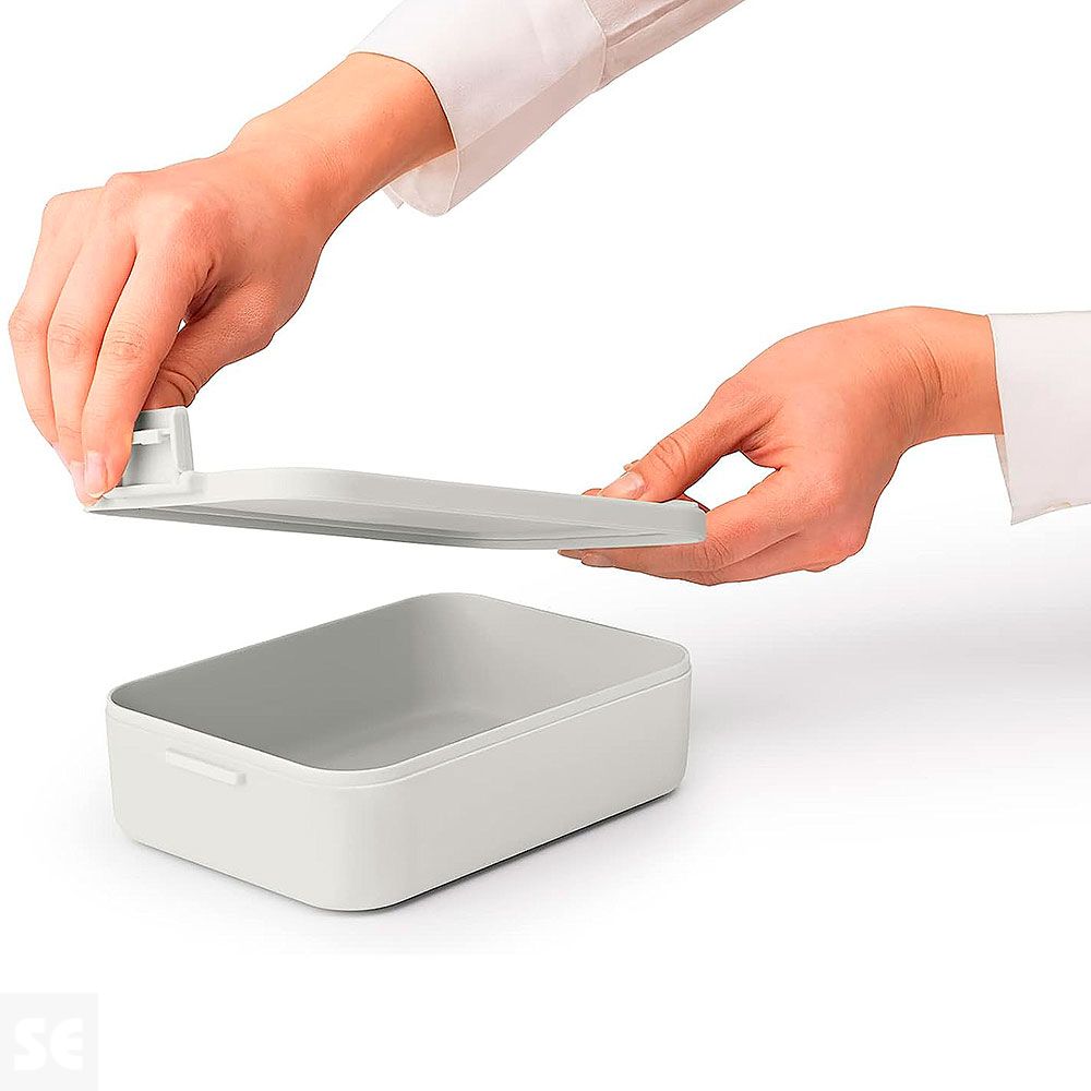 Táper Comida Mediano Light Grey Plástico