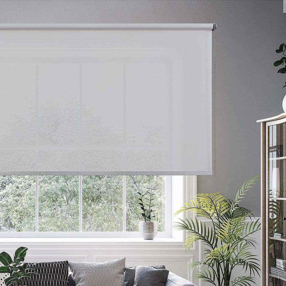 Estor Enrollable Calm Traslúcido Plata 80x250cm