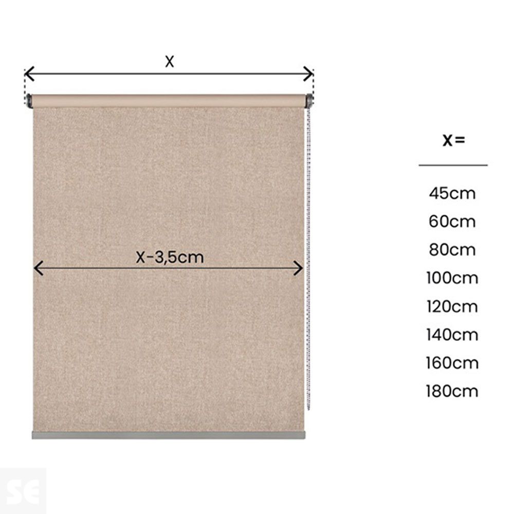 DREAM - Estor Enrollable Opaco Texture Beige 160x250 cm