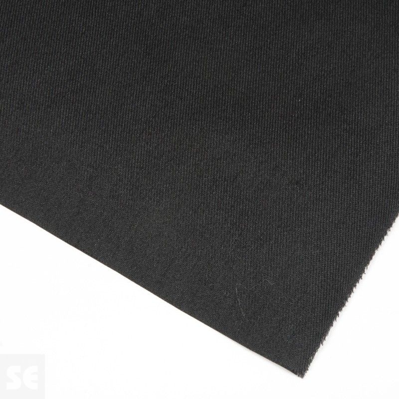 Tejido de poliéster termoadhesivo color negro | Servei Estació