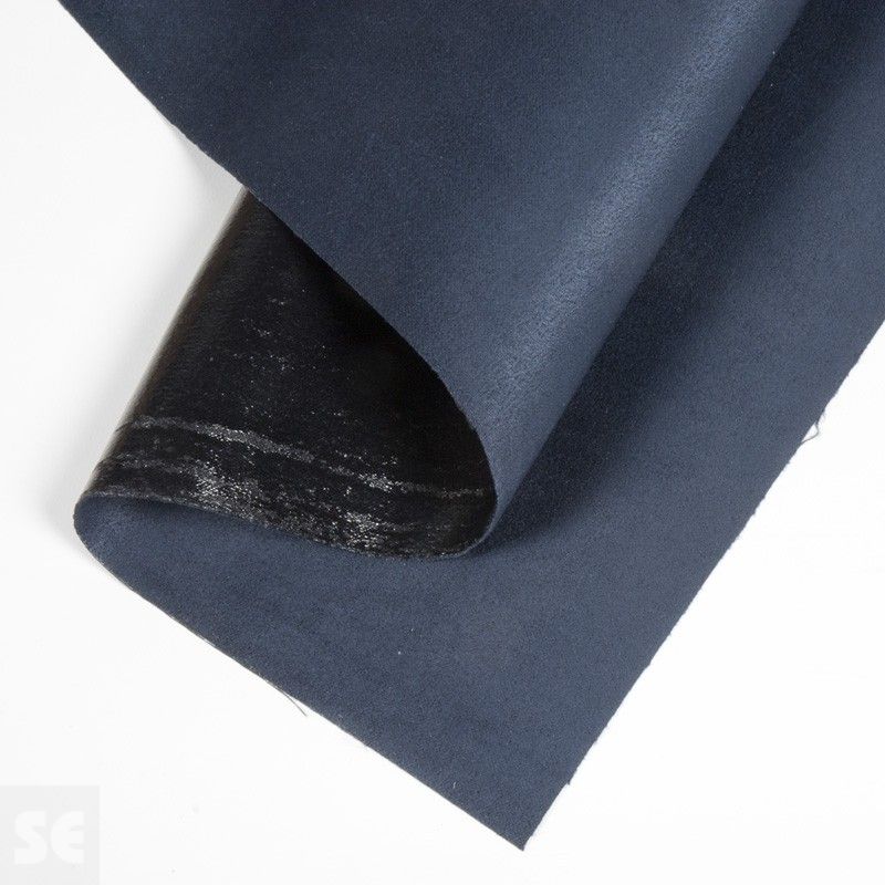 Tejido de terciopelo termoadhesivo color azul | Servei Estació