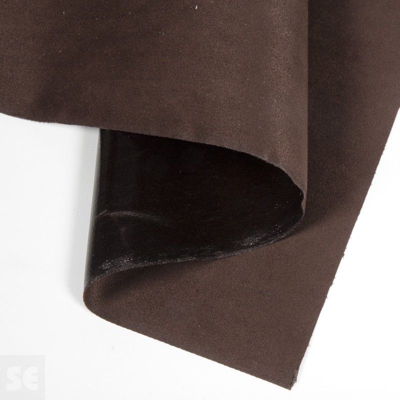 Tejido de terciopelo termoadhesivo color marrón chocolate opaco | Servei Estació