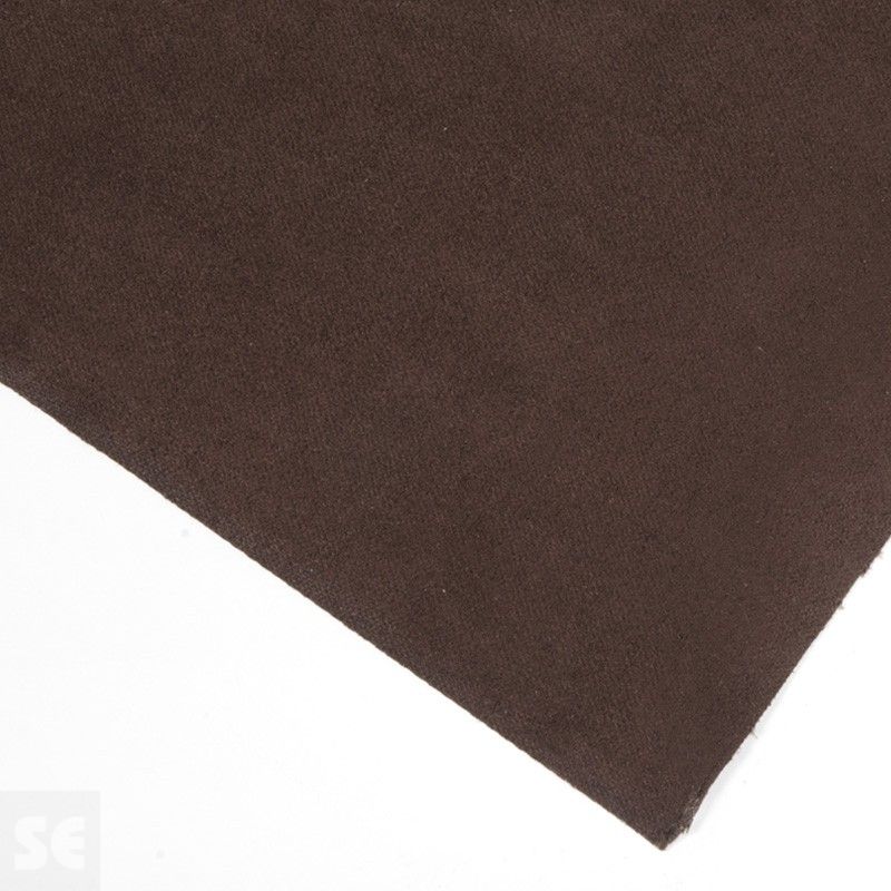 Tejido de terciopelo termoadhesivo color marrón chocolate opaco | Servei Estació