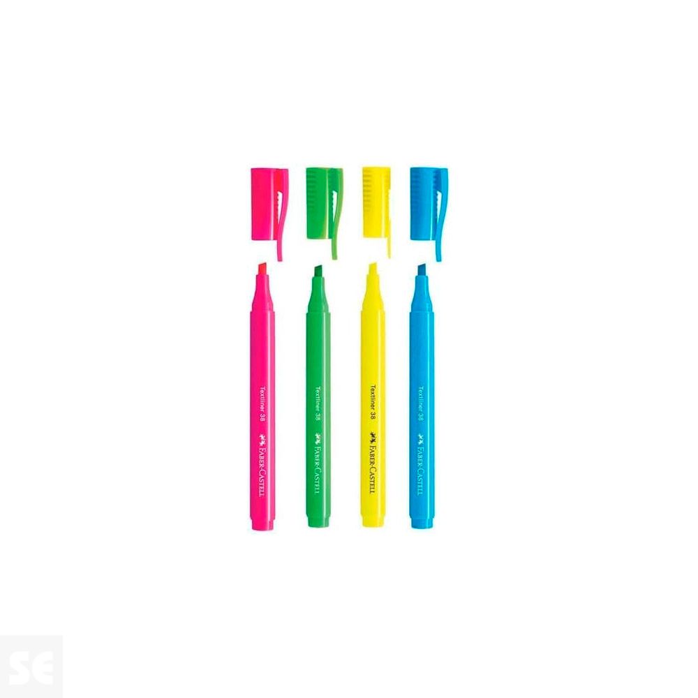 Blíster Marcadores Fluorescentes Textliner 38 8u