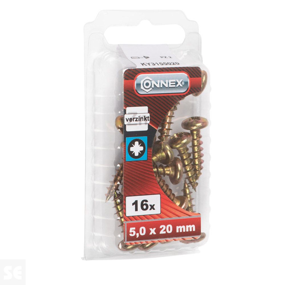 Tirafondos Galvanizado Cabeza Redonda 5,0x20mm. (16u.)