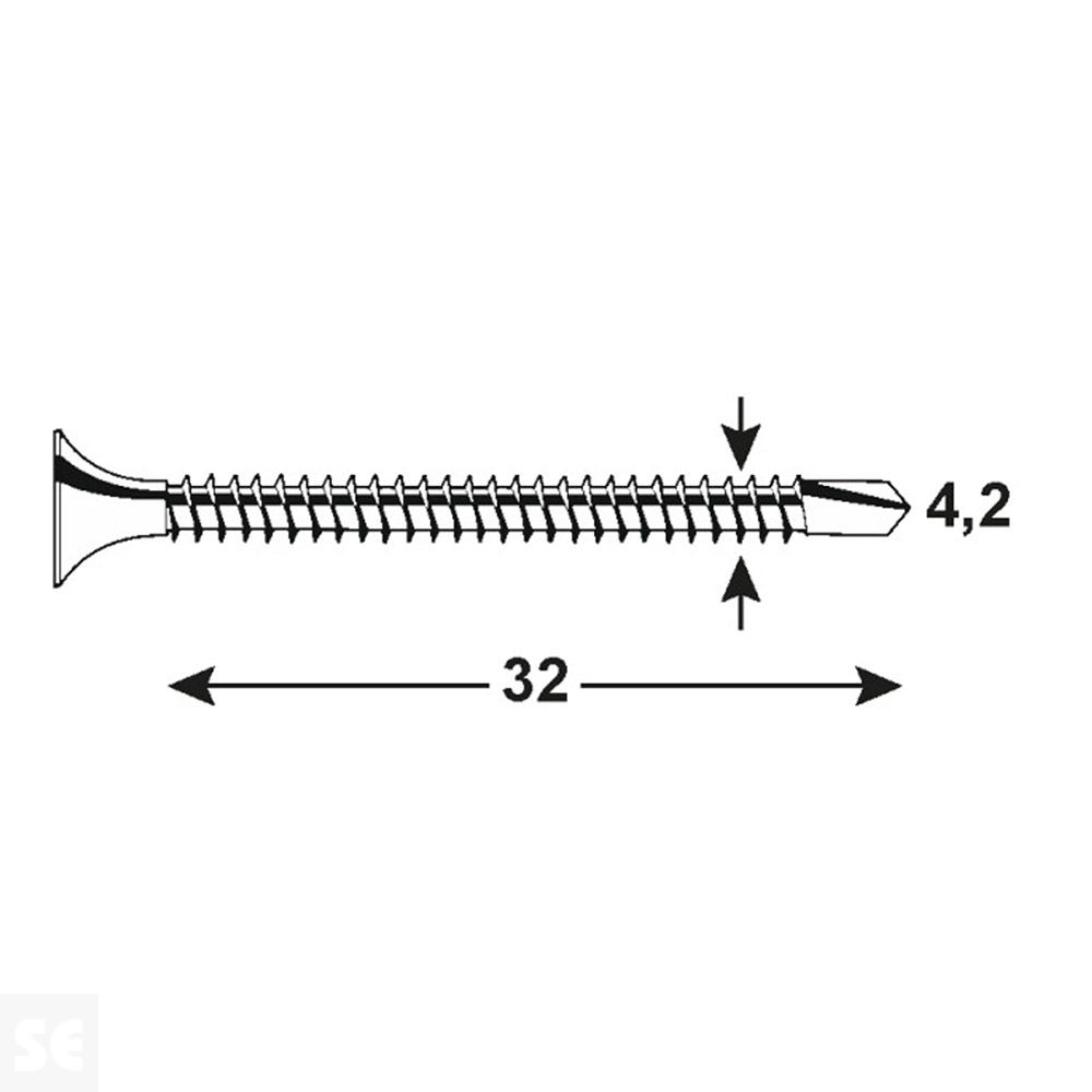 Tornillos Autoperforantes 7504 Cincado Ph 15482 4,2x32 mm (80u.)