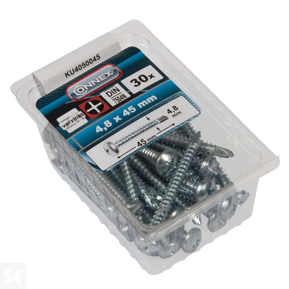 Tornillos Autoperforantes 7504 Cinc. Ph 15481 4,8x45 mm (30u.)