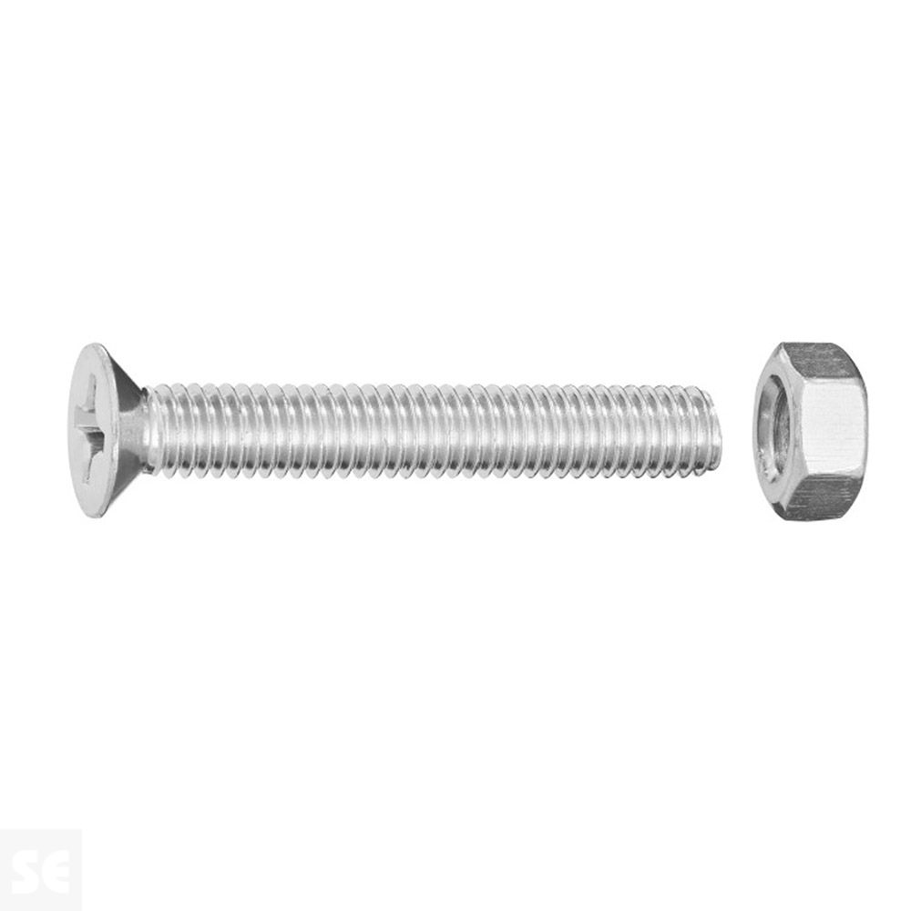 Tornillo Cabeza Avellanada + Tuerca M6x40mm. (6u.)