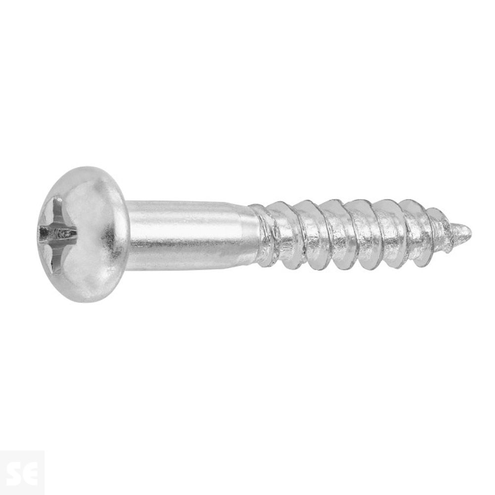 Tornillo Madera Cabeza Redonda Galvanizado 4x25mm. (20u.)