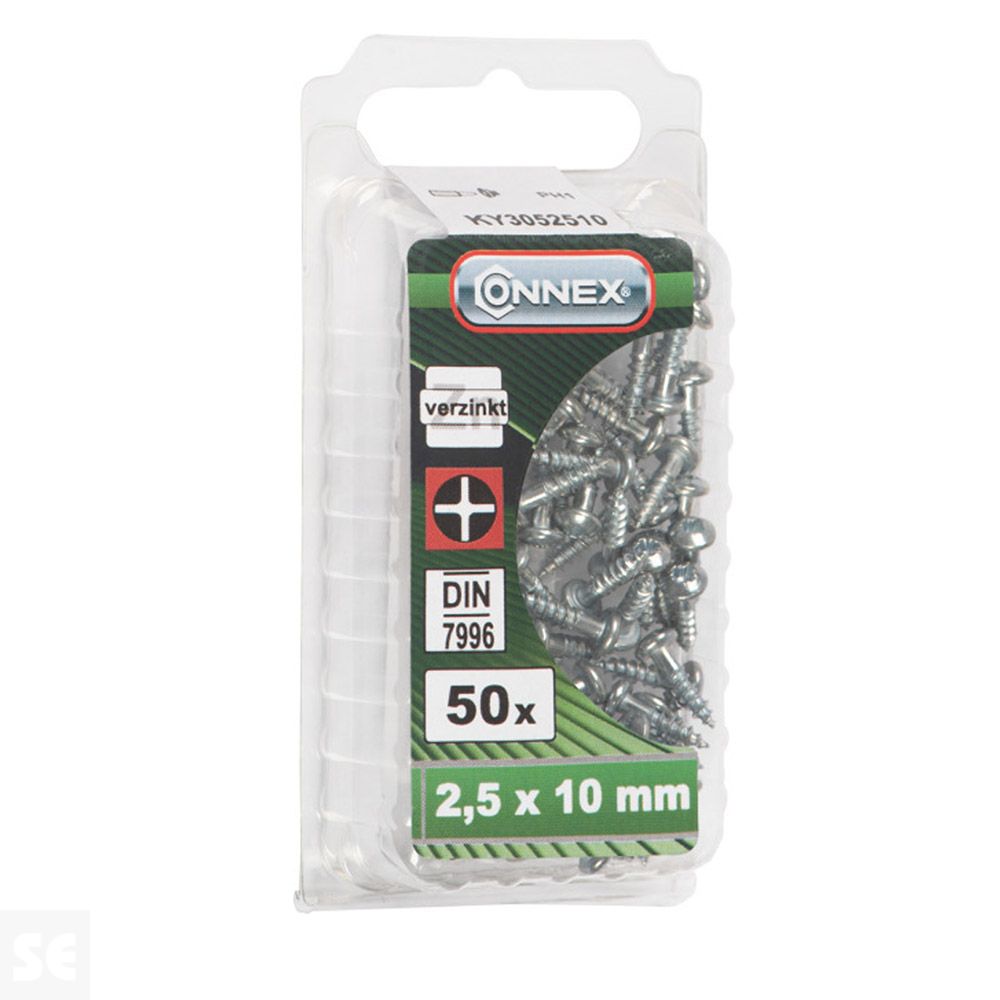 Tornillo para Madera Cabeza Redonda 2,5x10mm. (50u.)