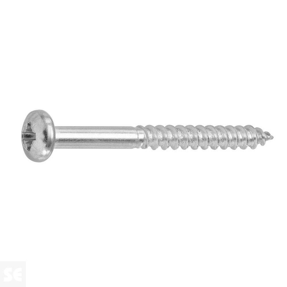 Tornillo Madera Cabeza Redonda Galvanizado 5x40mm. (8u.)