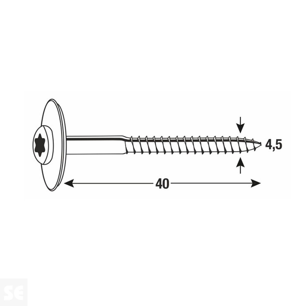 Tornillo con Embellecedor Inox.5,0x40mm. (10u.)