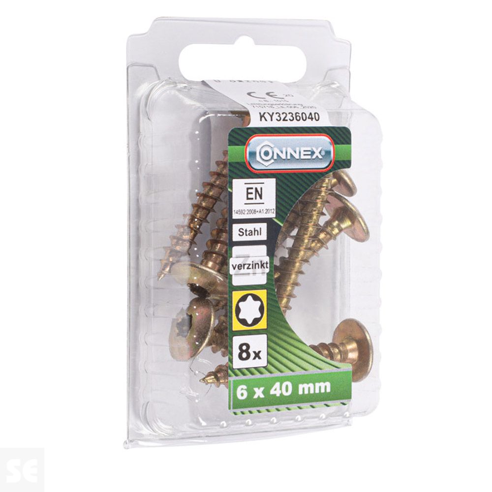 Tornillo de Fijación 6x40mm. Gvz T (8u.)