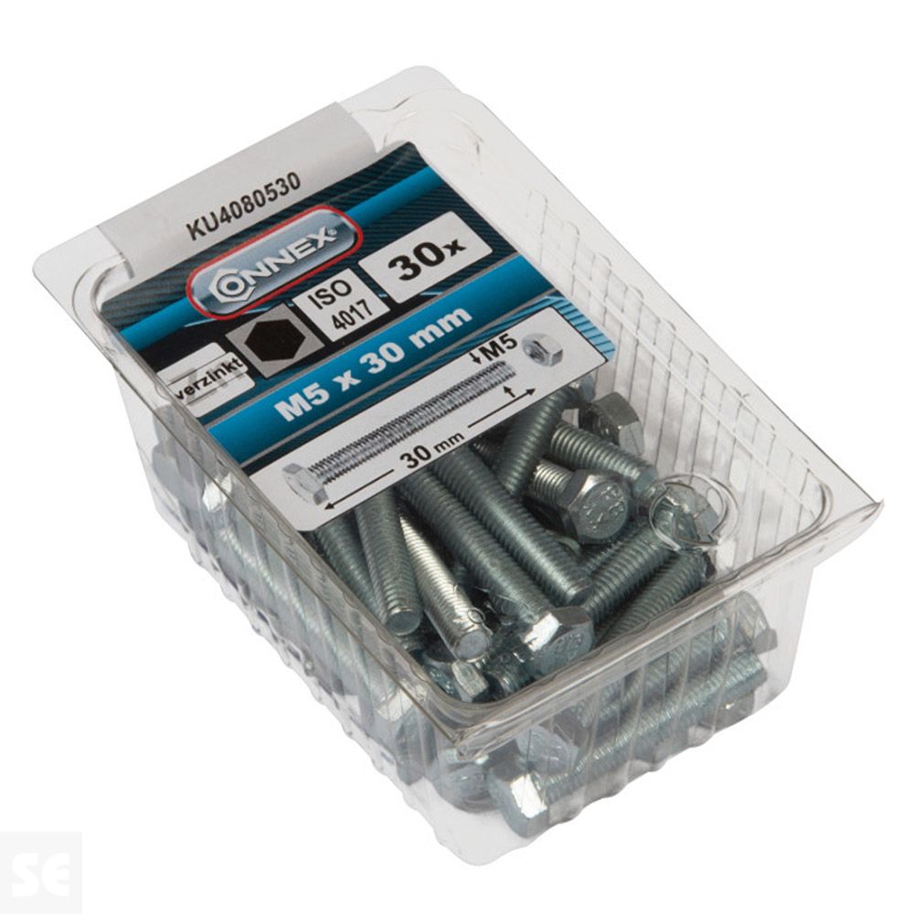 Tornillo Cabeza Hexagonal con Tuerca Cincada  Vz Ph 7076 M5x30 mm (30u.)