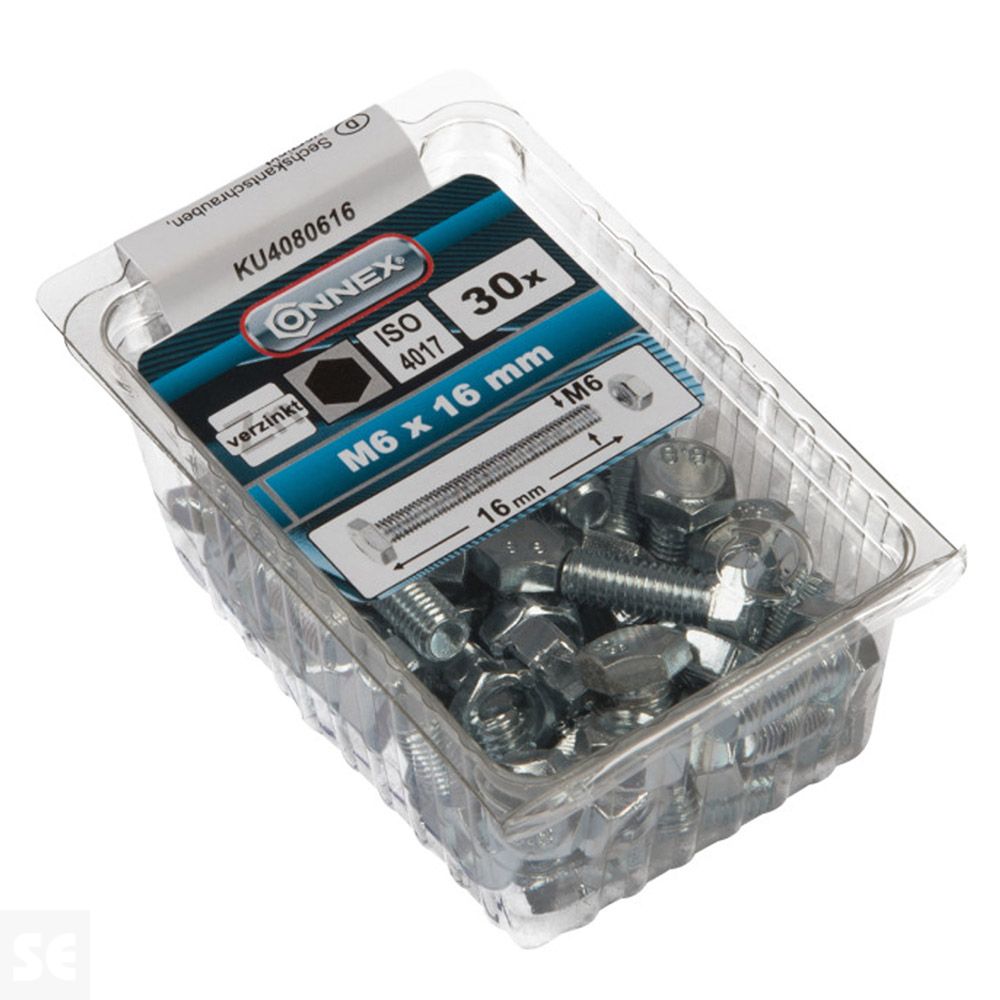 Tornillo Cabeza Hexagonal con Tuerca Cincada Vz Ph 7082 M6x16 mm (30u.)