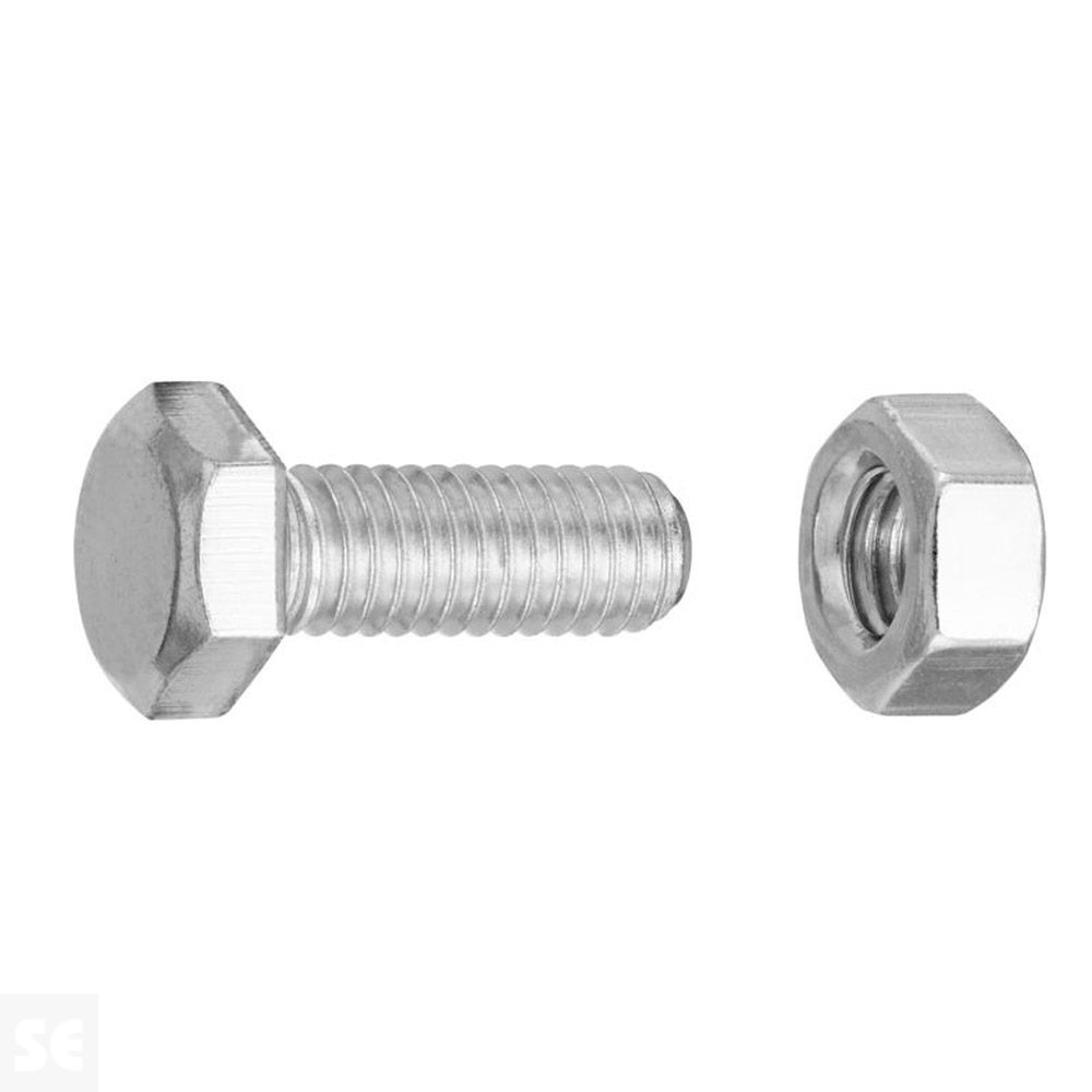 Tornillo Cabeza Hexagonal con Tuerca Cincada Vz Ph 7082 M6x16 mm (30u.)