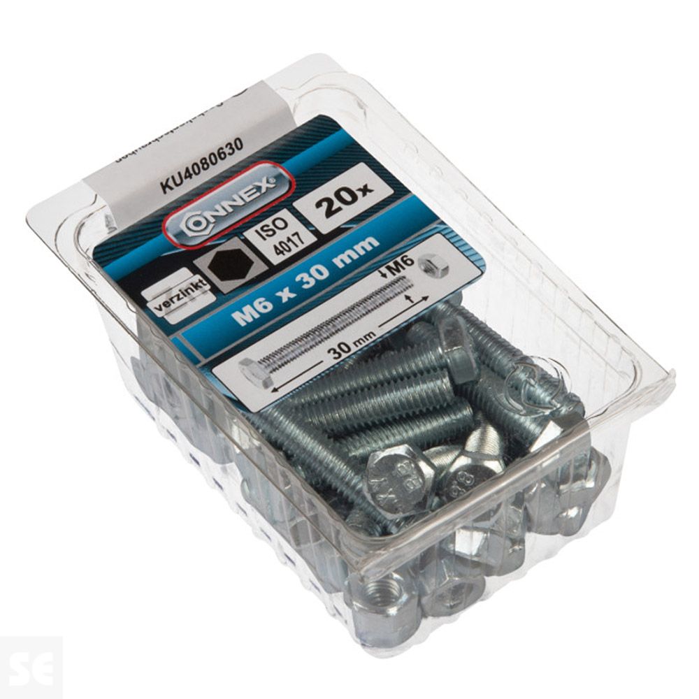 Tornillo Cabeza Hexagonal con Tuerca Cincada  Vz Ph 7087 M6x20 mm (20u.)