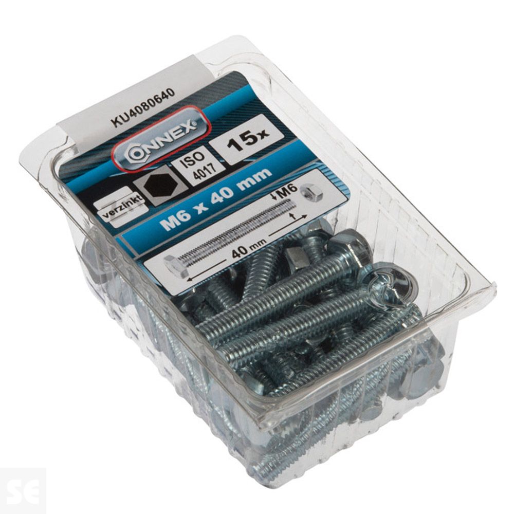 Tornillo Cabeza Hexagonal con Tuerca Cincada Vz Ph 7090 M6x30 mm (15u.)