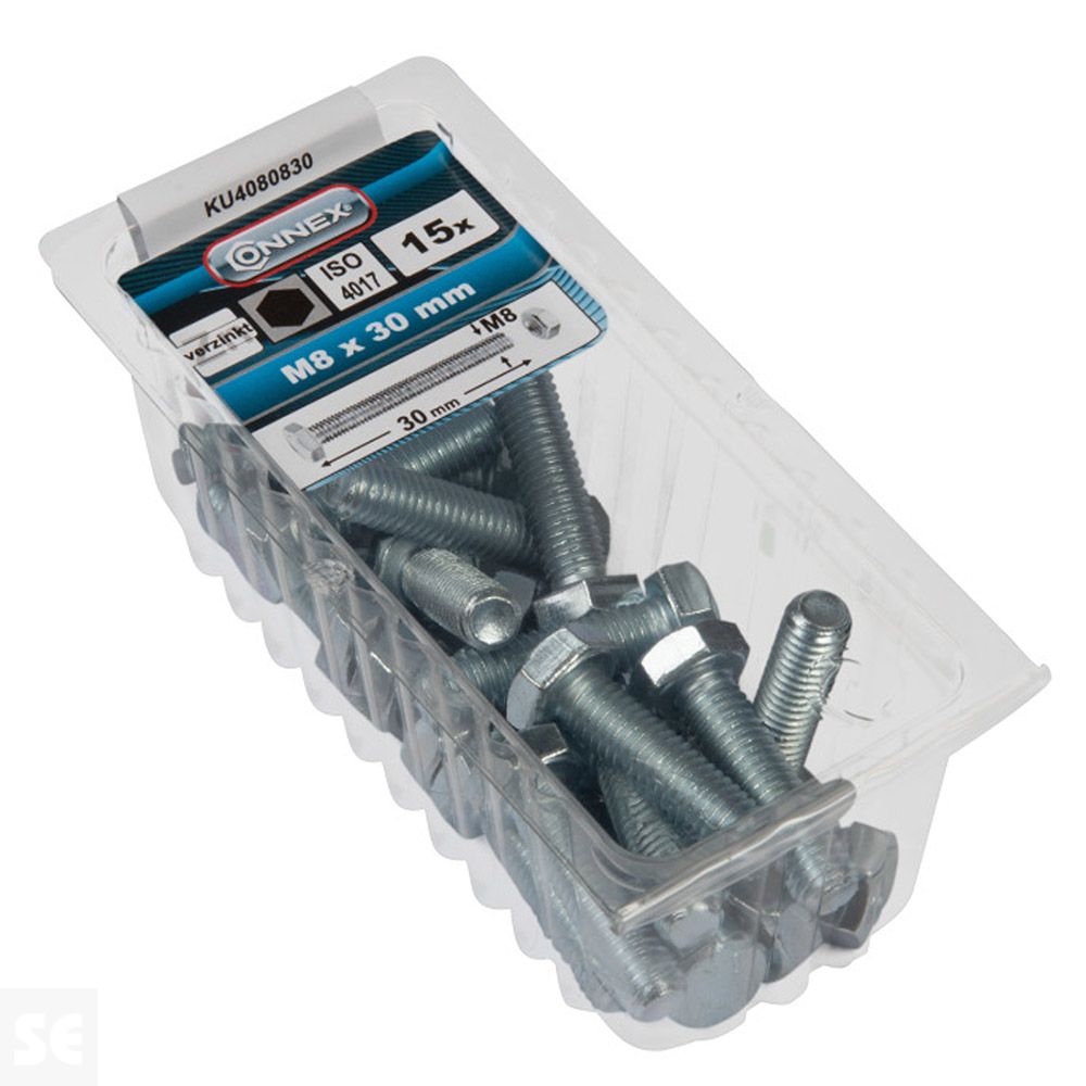 Tornillo Cabeza Hexagonal con Tuerca Cincada  Vz Ph 7106 M8x30 mm (15u.)