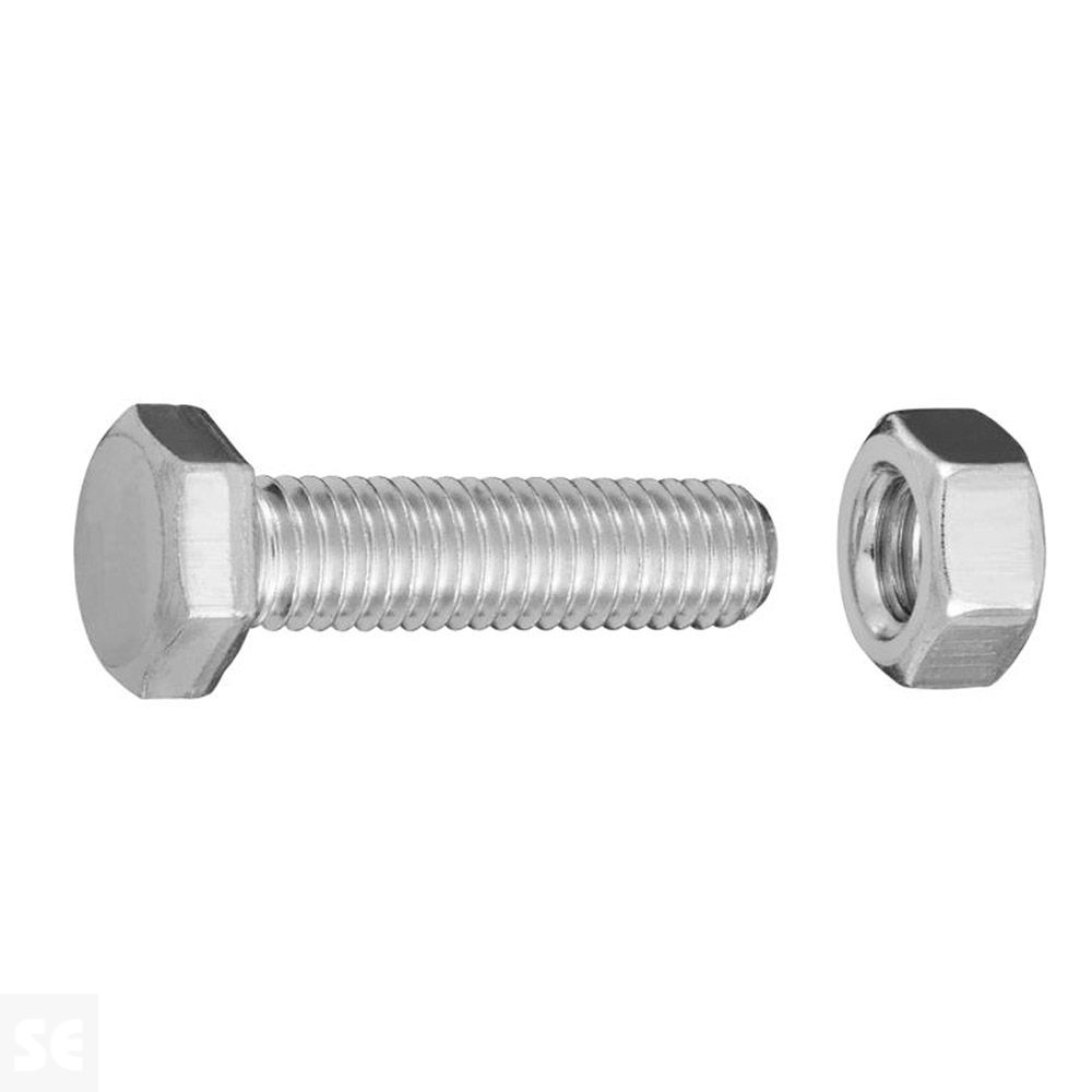 Tornillo Cabeza Hexagonal con Tuerca Cincada  Vz Ph 7106 M8x30 mm (15u.)