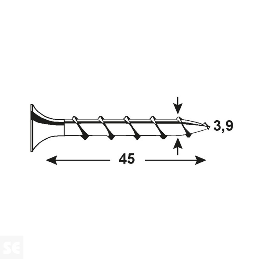 Tornillo Multiuso Negro 3,9,X2