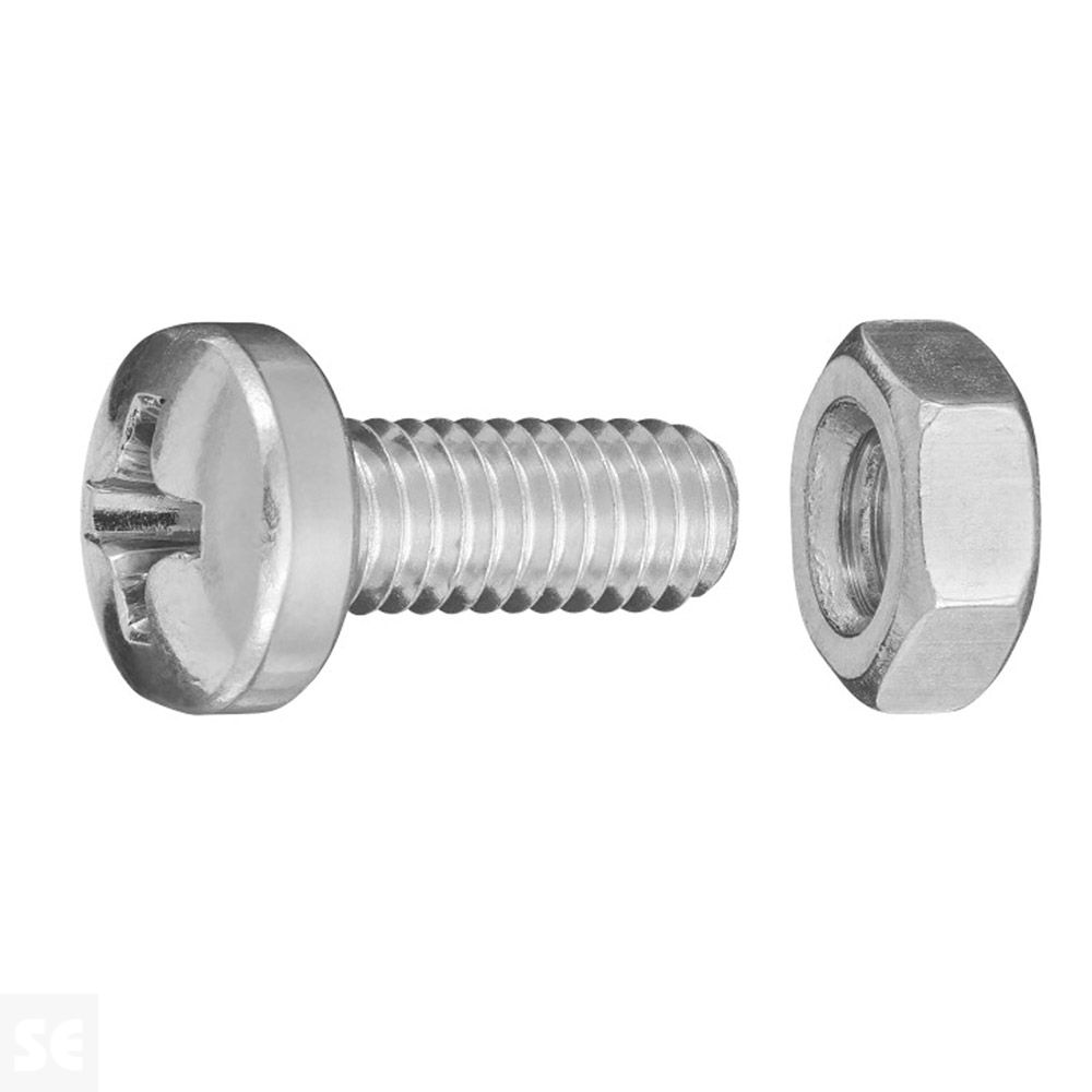 Tornillo Cabeza Redonda Ranura 4x10mm. (16u.)