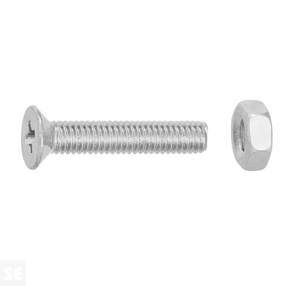 Tuercas Cabeza Plana Fres.Cincada 3x16mm. (30u.)