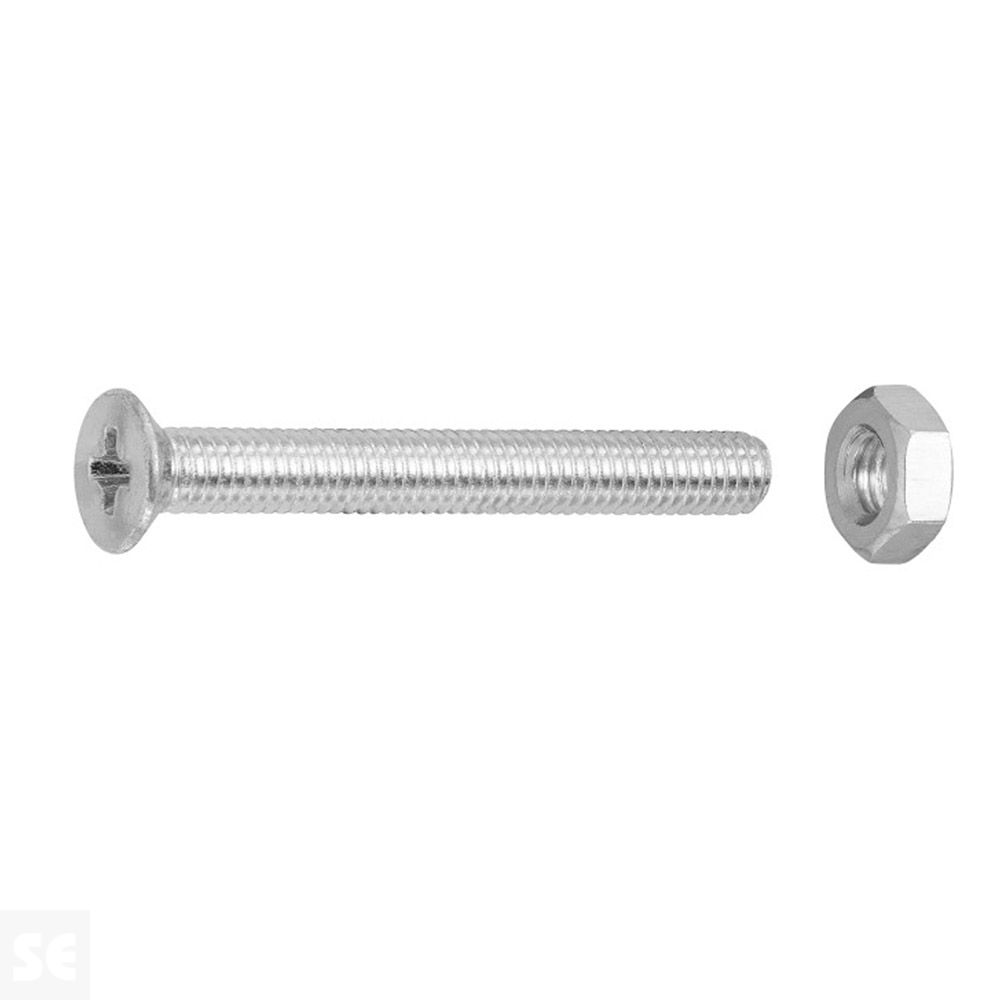 Tornillo Cabeza Avellanada + Tuerca M3x25mm. (20u.)