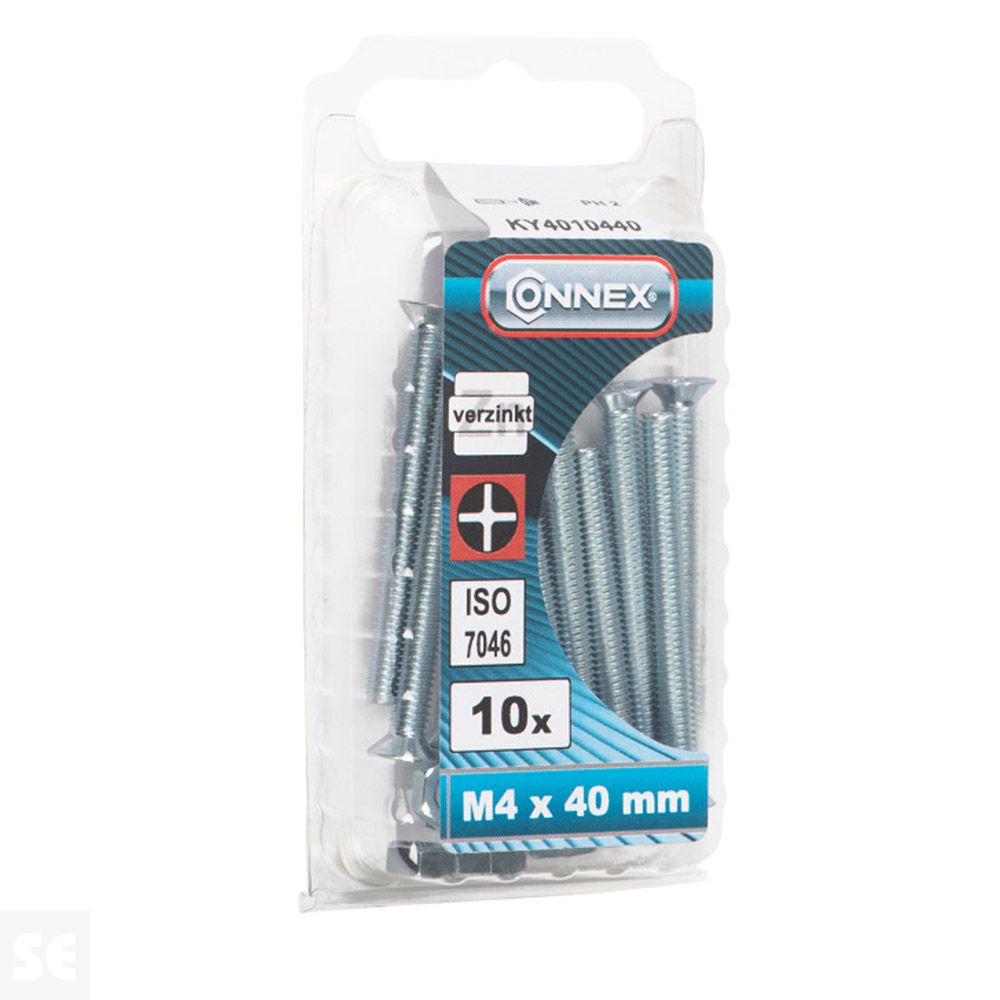 Tuercas Cabeza Avellanada + Tuerca M4x40 mm (10u.)