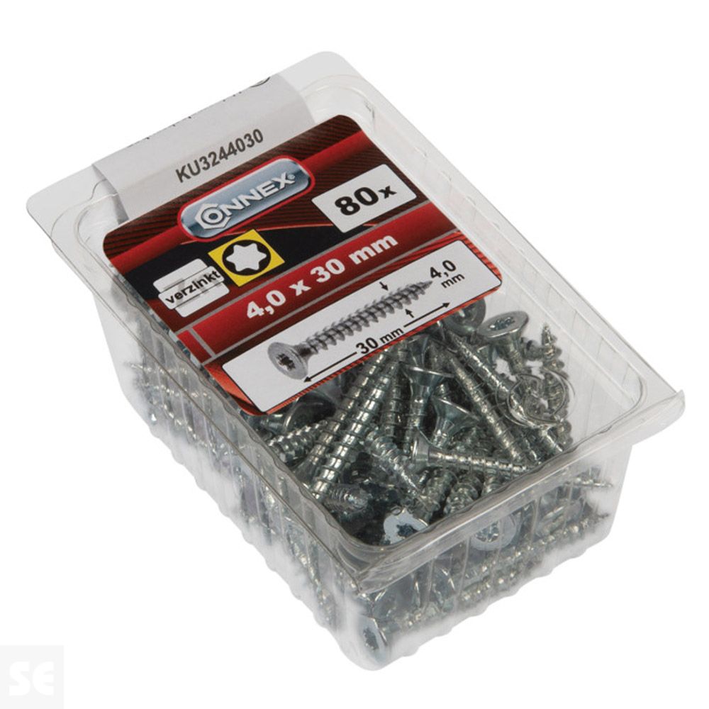 Tornillos Universales Cromados Tx4x30 mm (80u.)