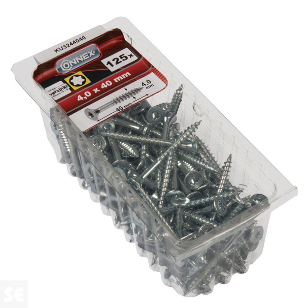 Tornillos Universales Cromados Tx4x40 mm (125u.)