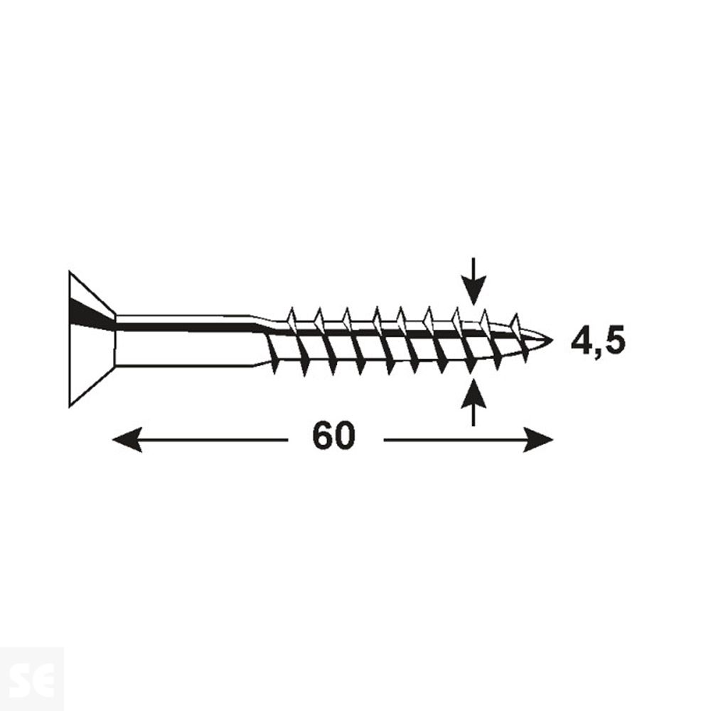 Tornillos Universales Galvanizados Tx 4,5x60