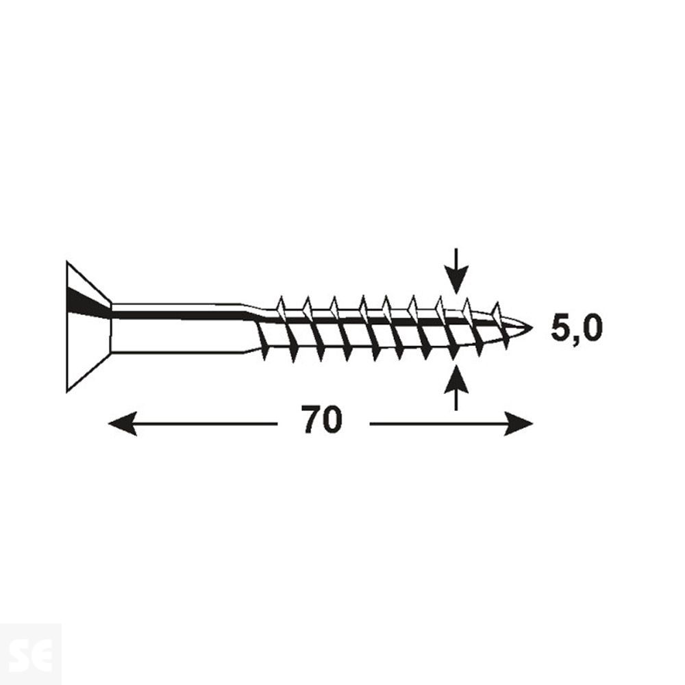 Tornillos Universales Galvanizados Tx 5,0x70