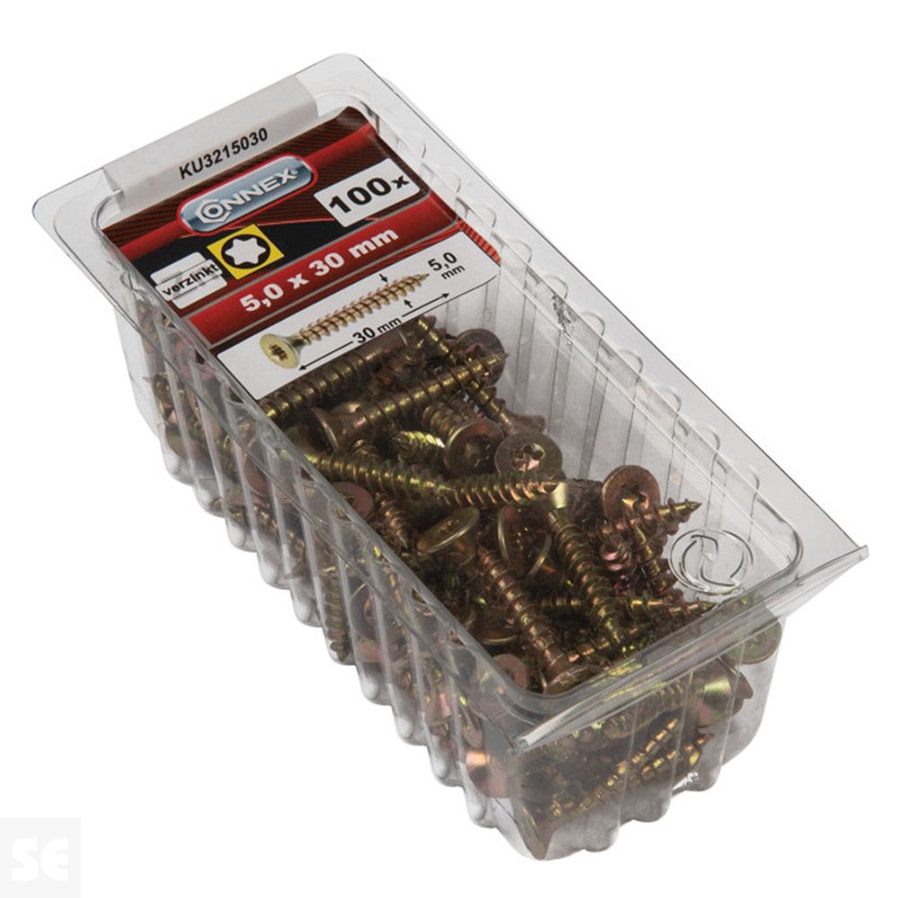 Tornillos Universales Galvanizados Tx 5,0x30 mm (100u.)