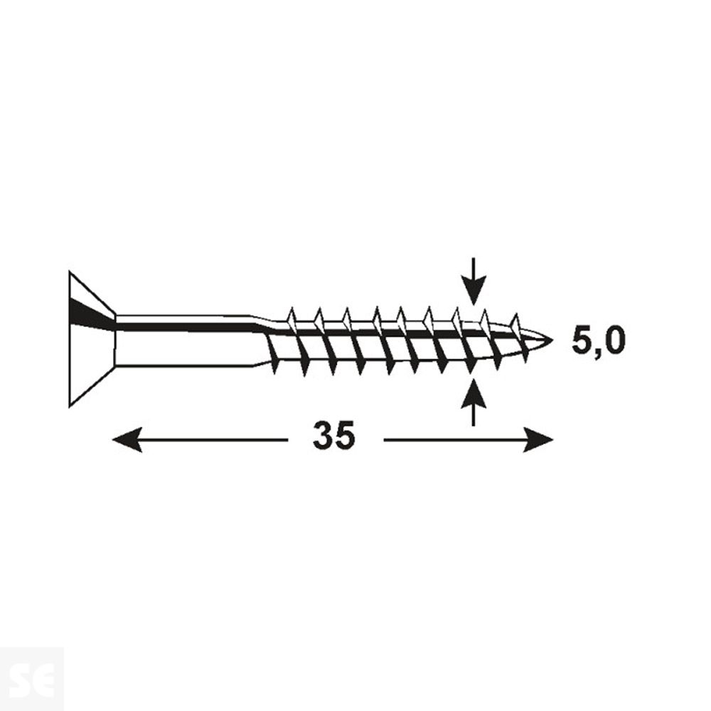 Tornillos Universales Galvanizados Tx 5,0x35 mm (80u.)