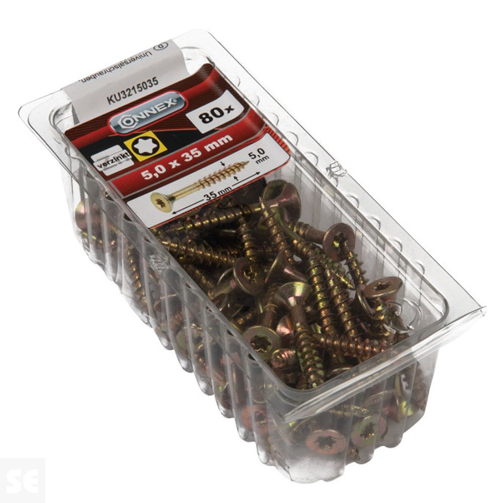 Tornillos Universales Galvanizados Tx 5,0x35 mm (80u.)