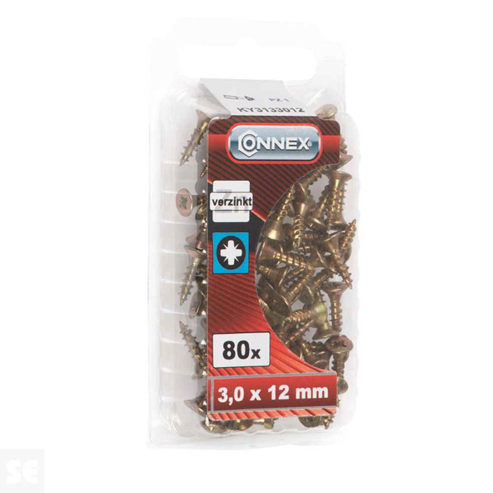 Tornillos Universal Galvanizado 3x12mm (80u.)