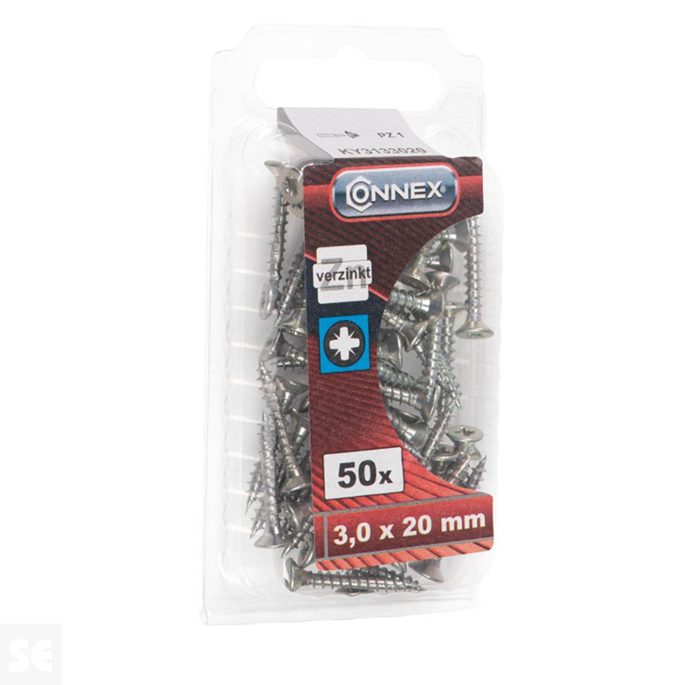 Tornillos Universal Galvanizado 3x20 mm (50u.)