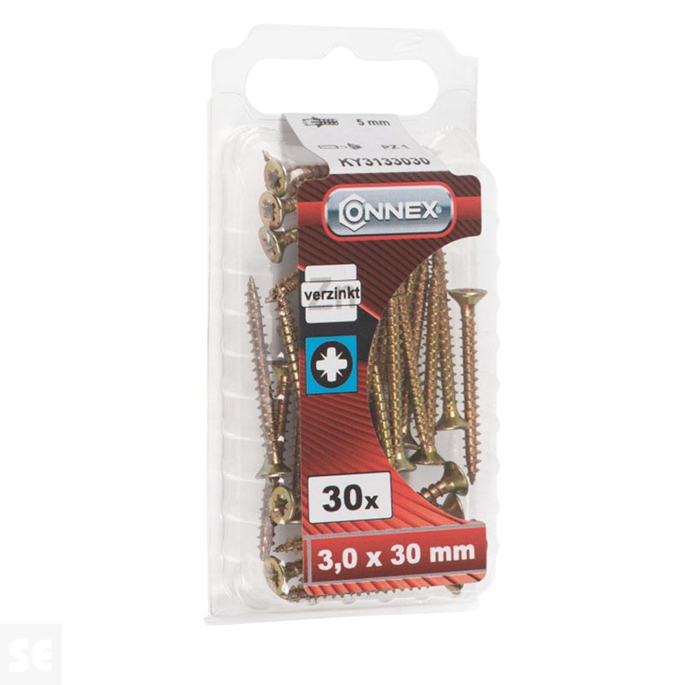 Tornillos Universal Galvanizado 3x30 mm (30u.)